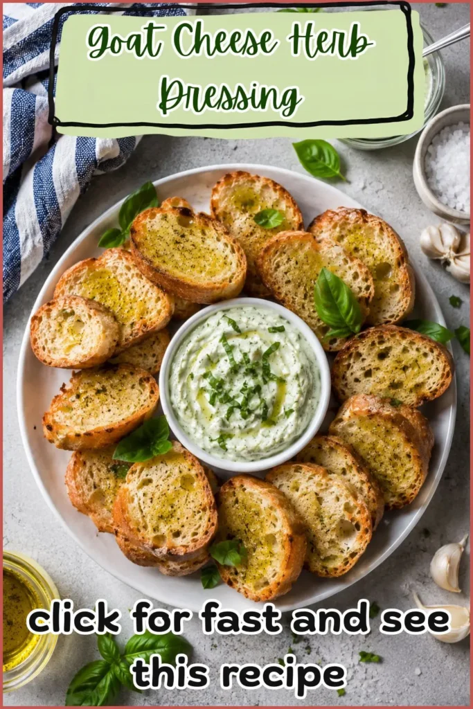 Creamy Goat Cheese & Basil Dressing