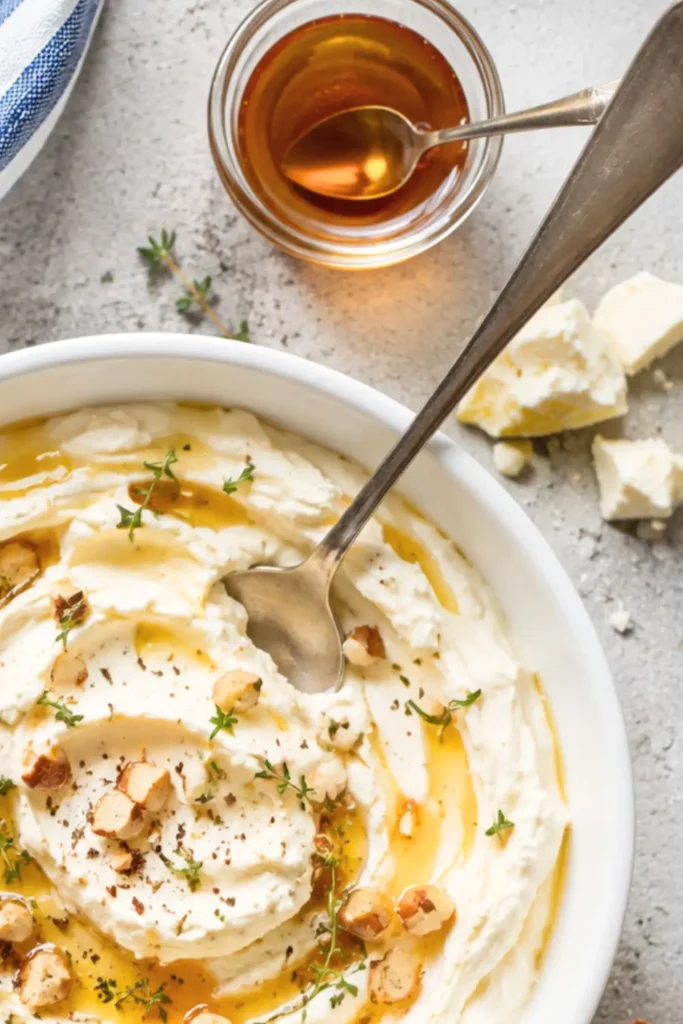 Creamy Whipped Brie Cheese Dip with Hot Honey
