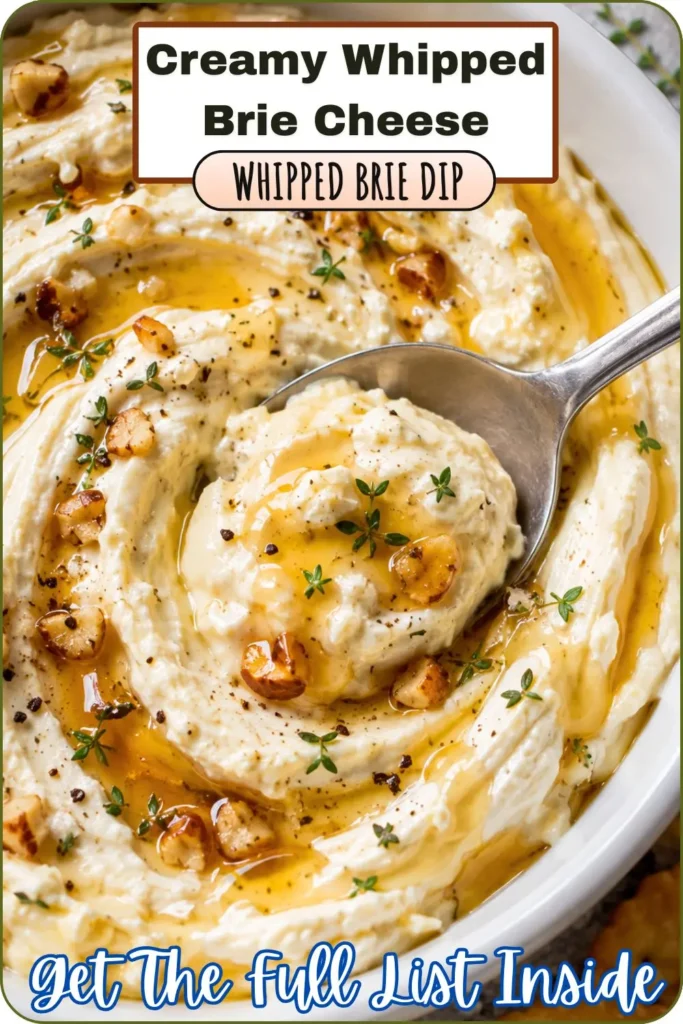 Creamy Whipped Brie Cheese Dip with Hot Honey