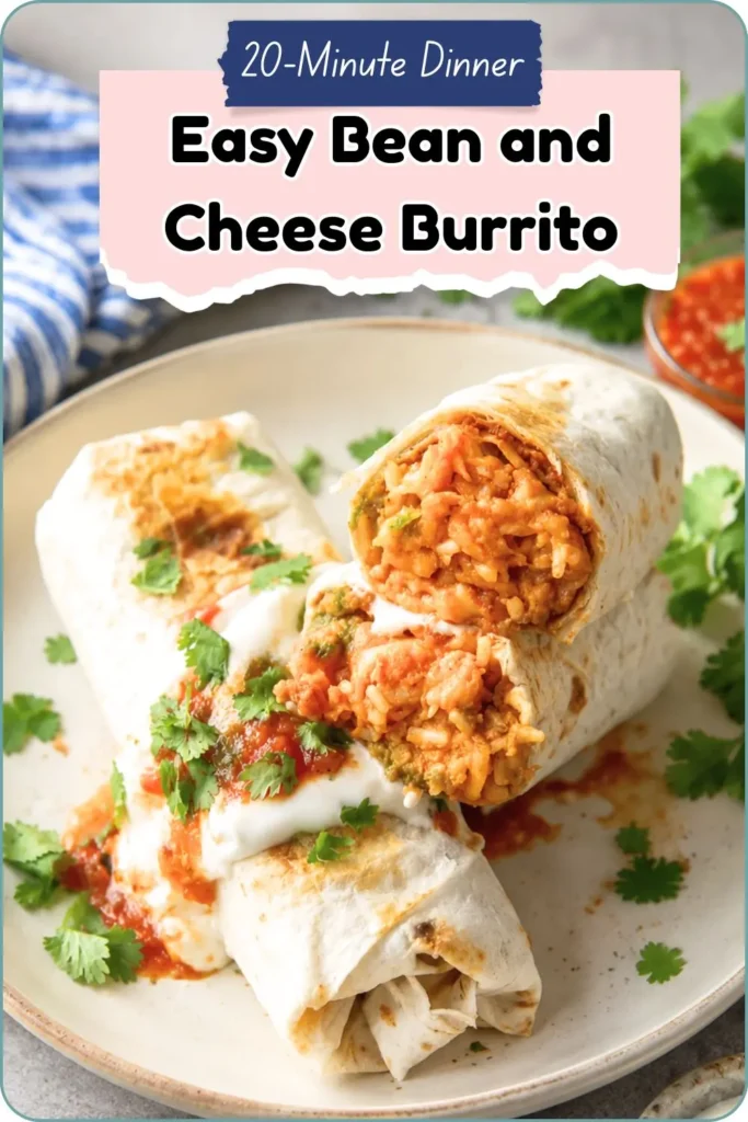 Crispy Cheesy Bean & Rice Burrito