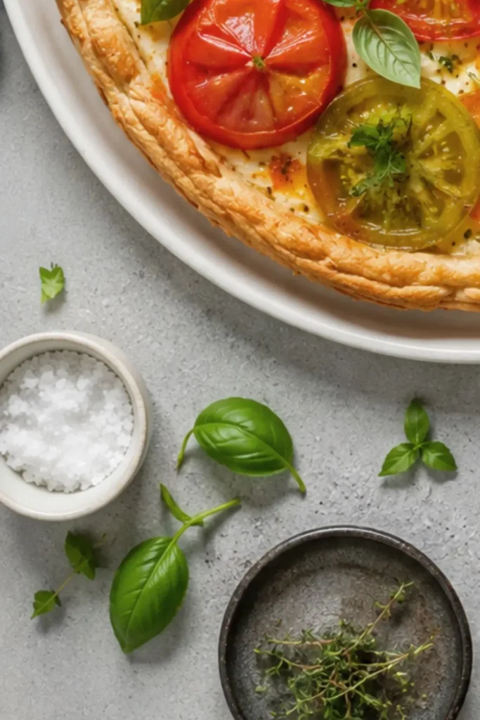 Easy Fresh Heirloom Tomato & Basil Tart