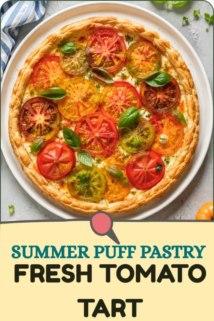 Easy Fresh Heirloom Tomato & Basil Tart