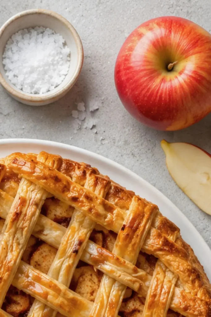 Flaky Apple Cinnamon Lattice Puff Pastry Tart