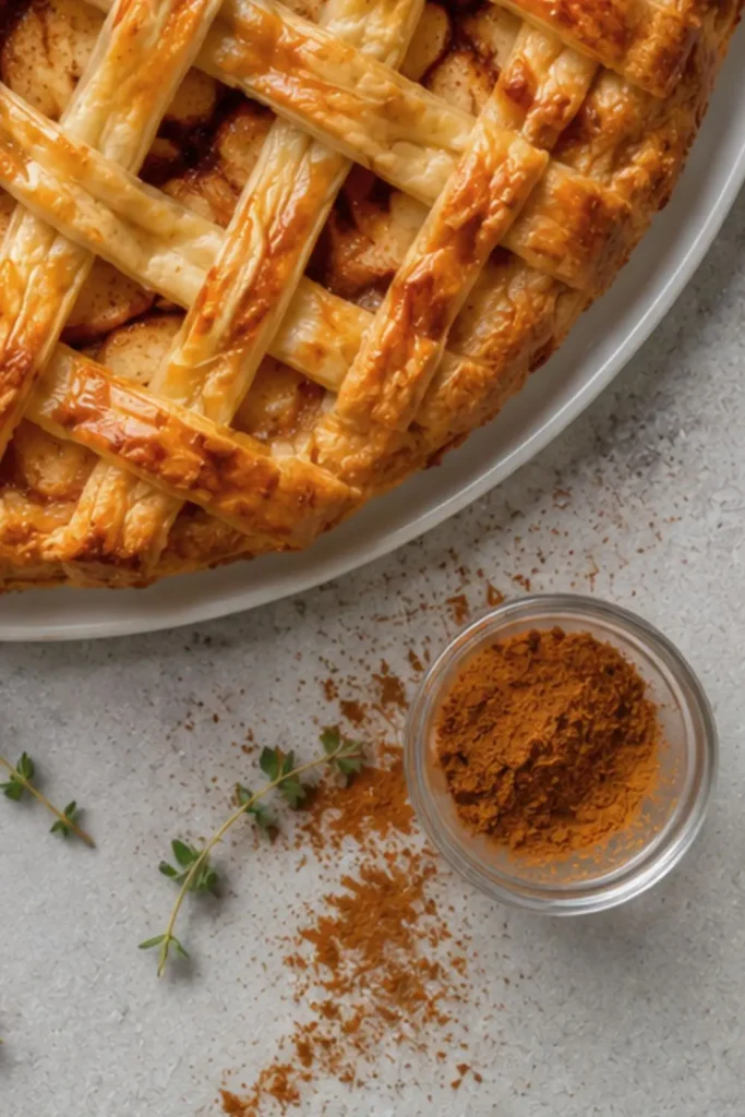 Flaky Apple Cinnamon Lattice Puff Pastry Tart