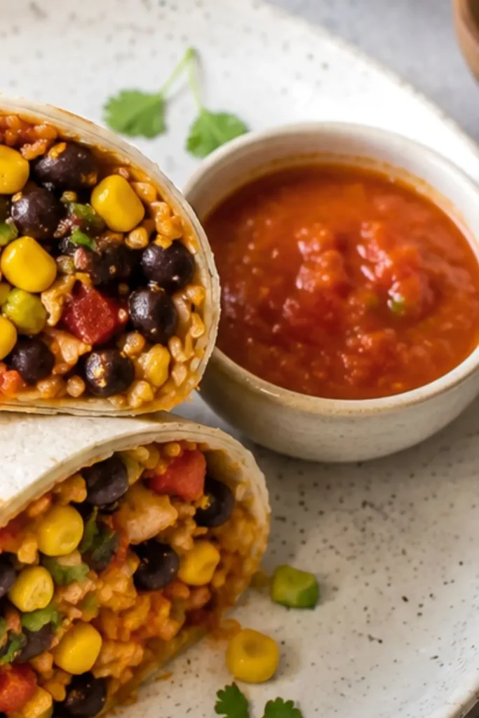 Freezer-Friendly Black Bean & Corn Burrito