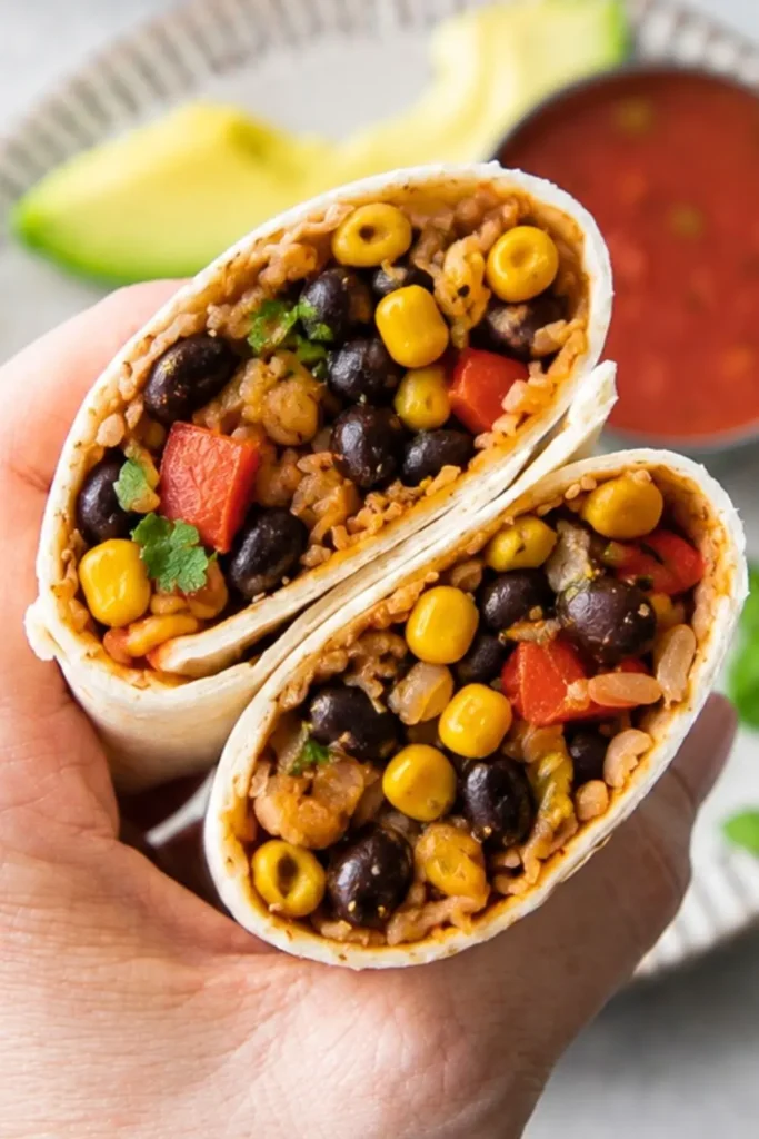 Freezer-Friendly Black Bean & Corn Burrito