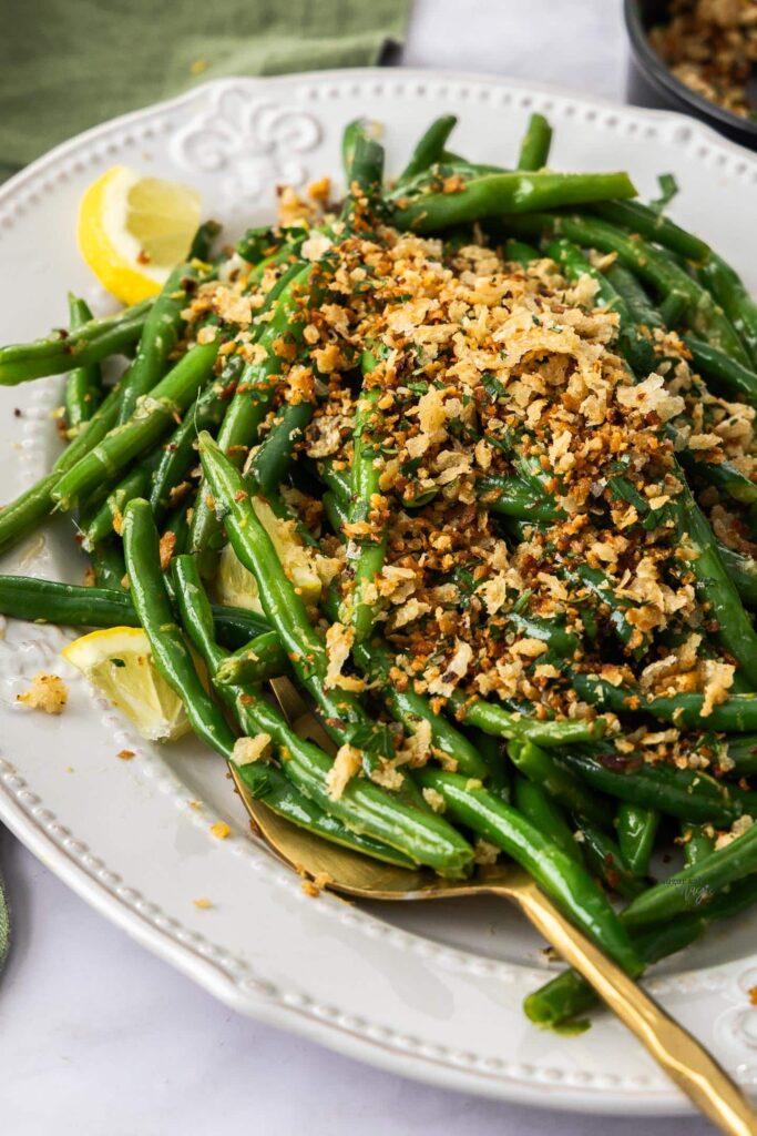 Garlic & Lemon Blistered Green Beans