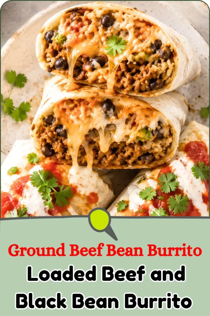 Loaded Beef and Black Bean Burrito