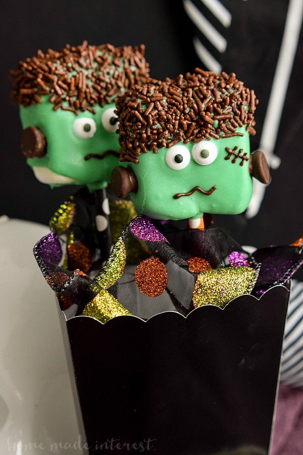 Frankenstein Marshmallow Pops