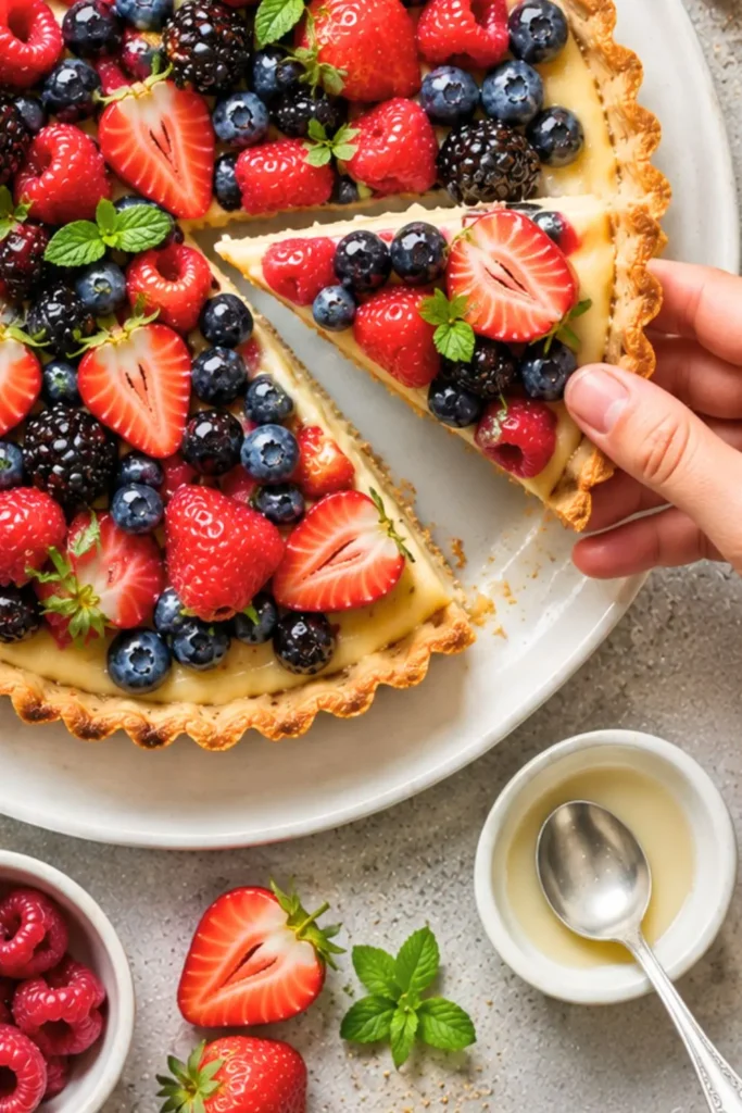 Mixed Berry & Vanilla Custard Tart