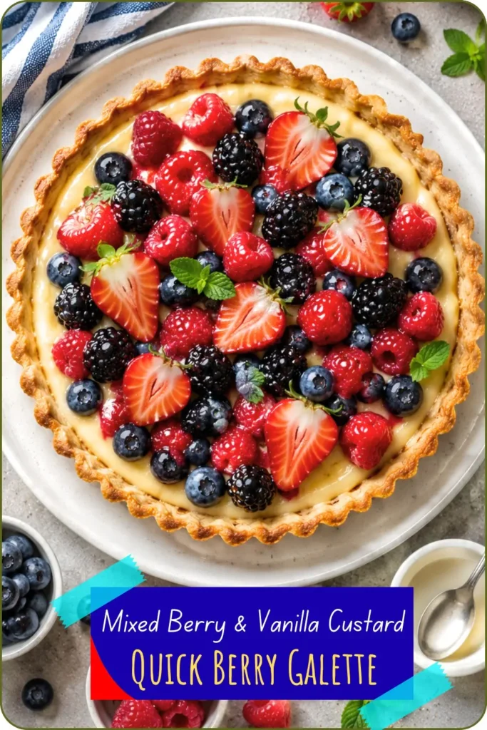 Mixed Berry & Vanilla Custard Tart
