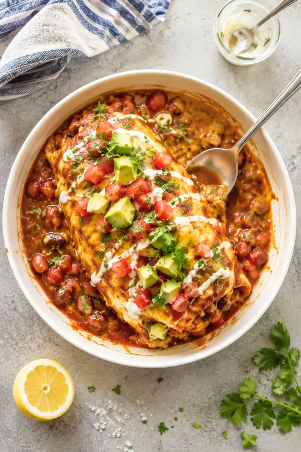 Smothered Wet Bean Burrito