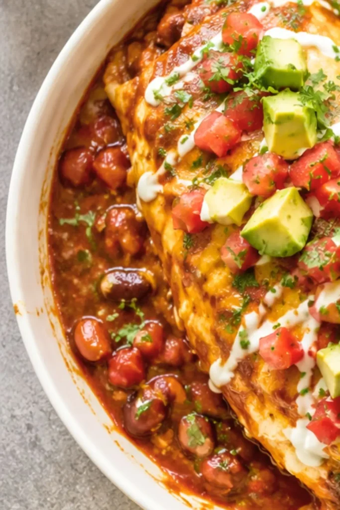 Smothered Wet Bean Burrito