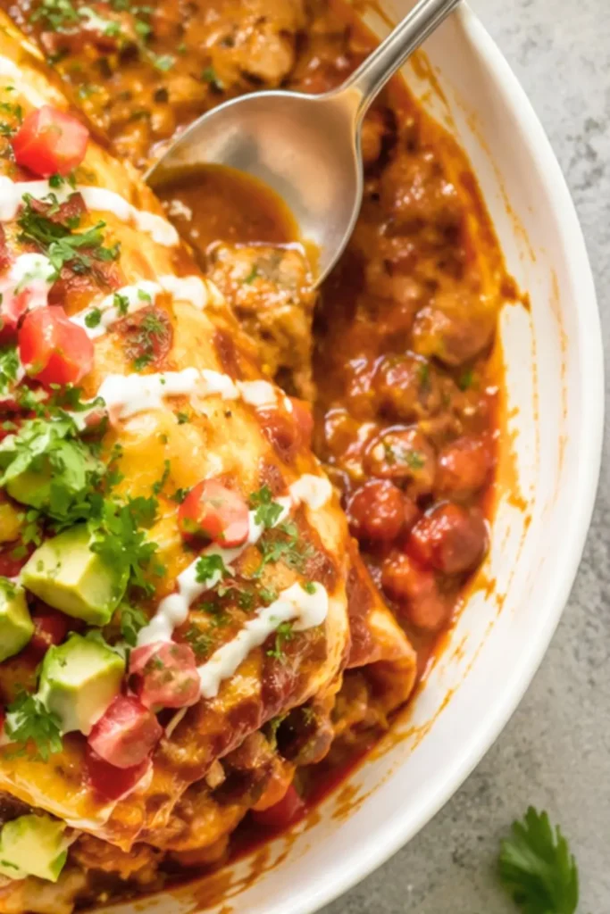 Smothered Wet Bean Burrito