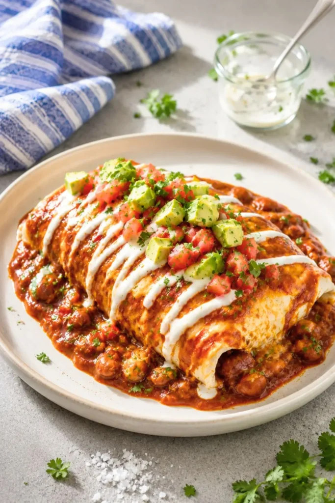 Smothered Wet Bean Burrito