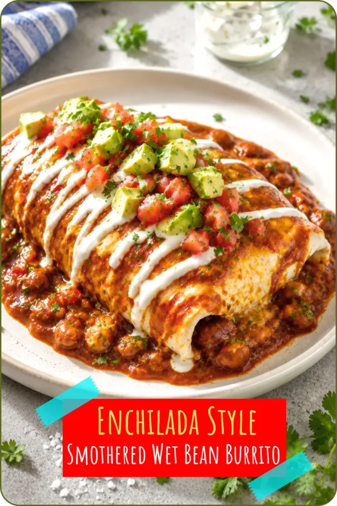 Smothered Wet Bean Burrito