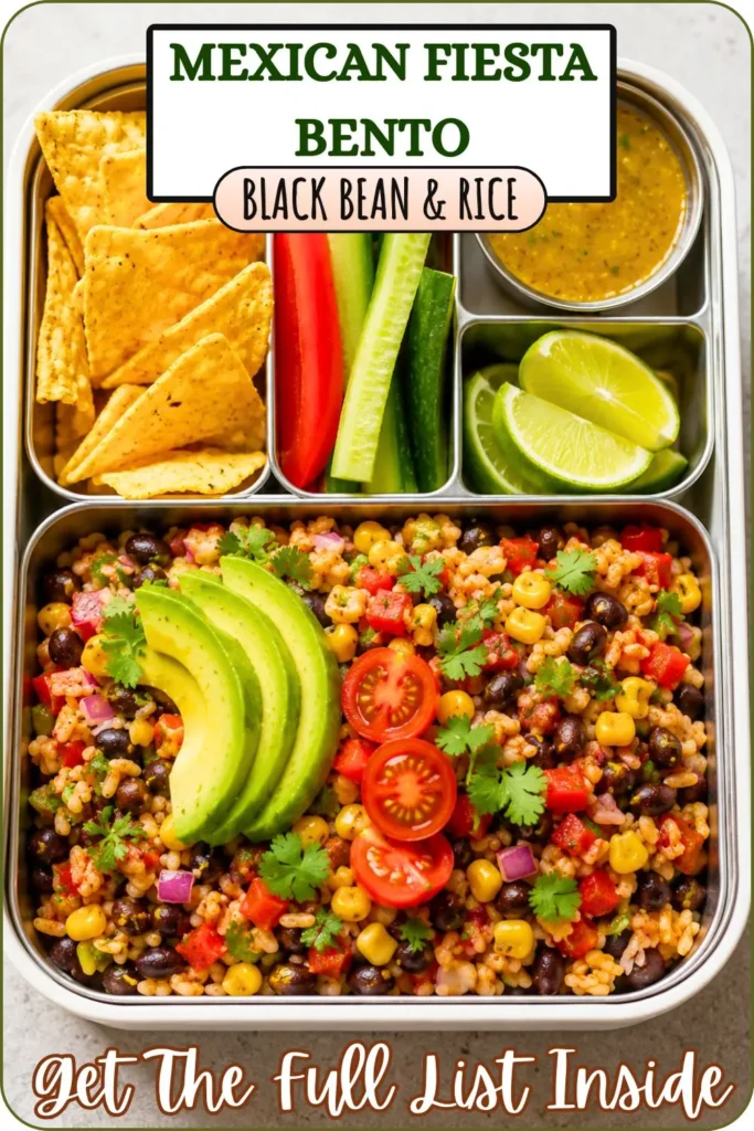 Southwest Black Bean & Rice Fiesta Bento Box