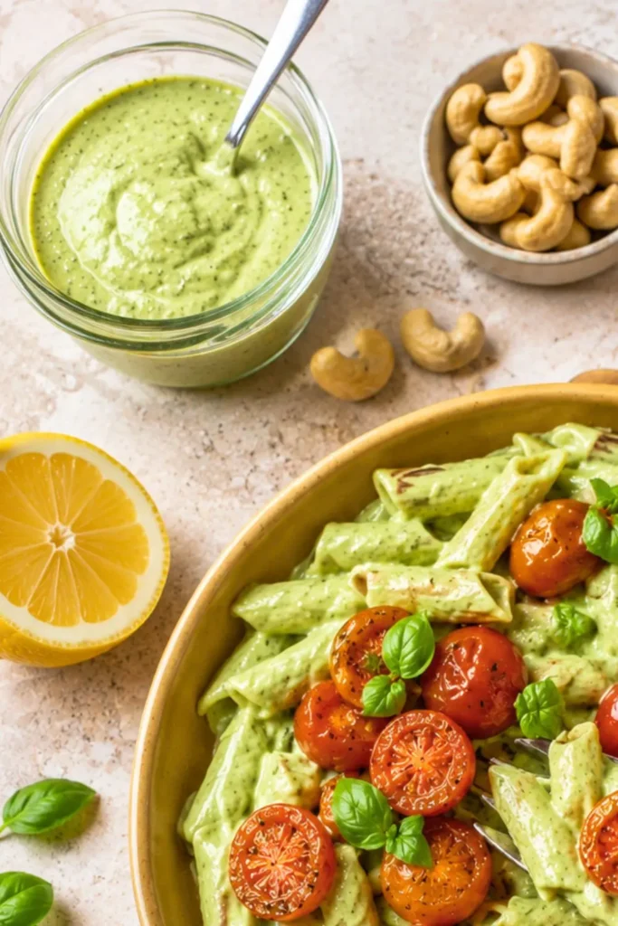 Vegan Cashew Cream Basil Dressing