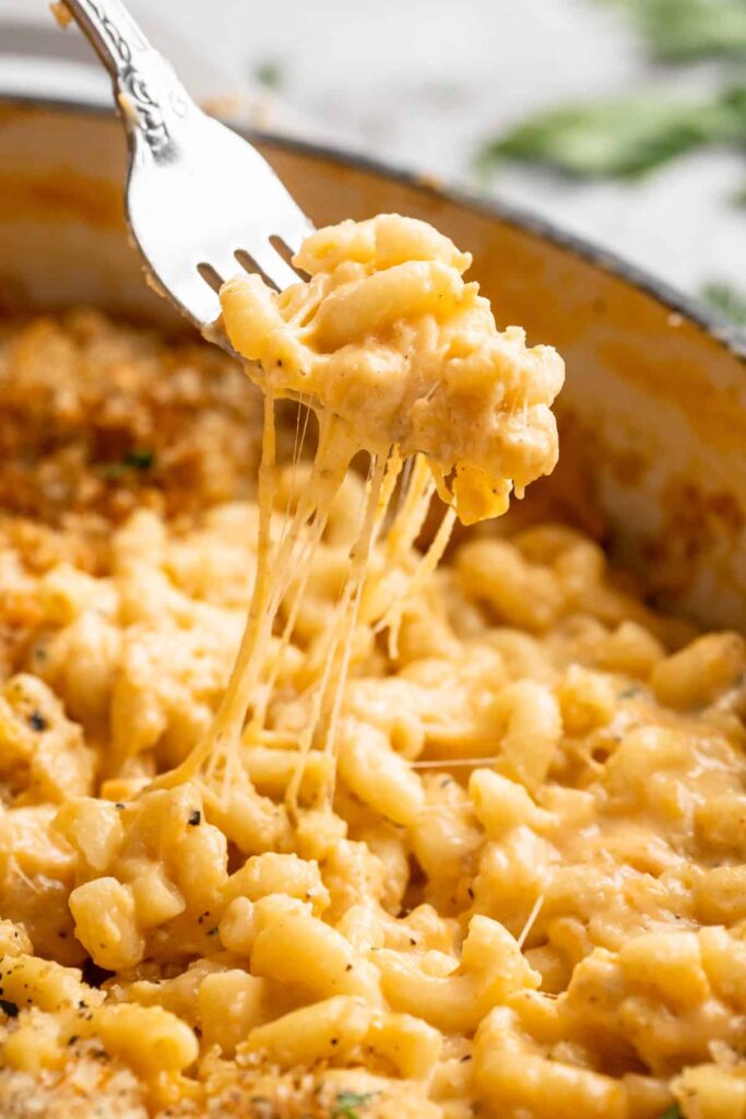Three-Cheese Vegan Skillet Mac & Cheese