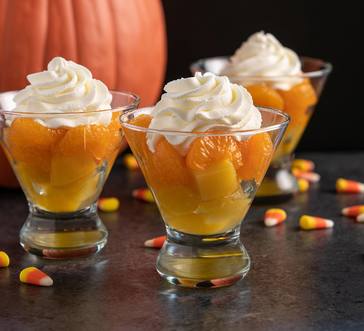 Candy Corn Fruit Parfait