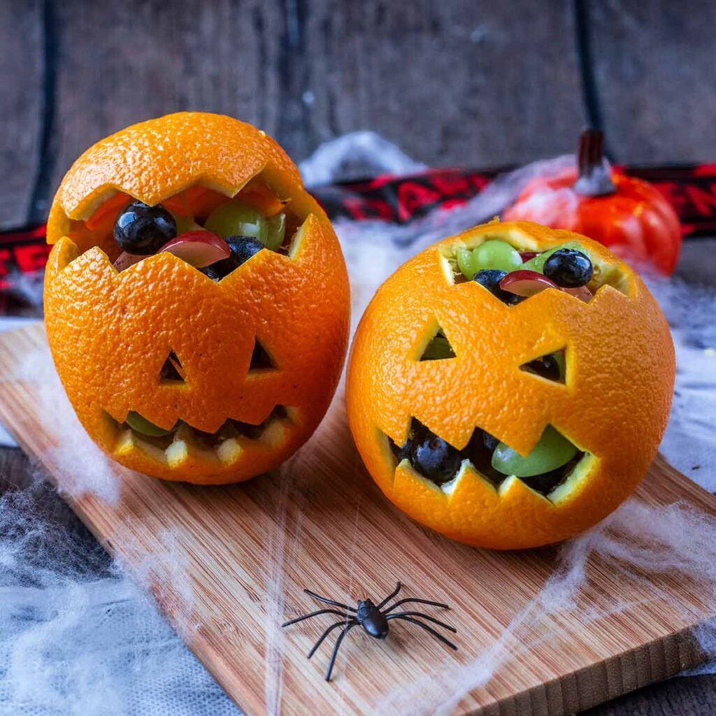 Jack-o'-Lantern Mandarin Fruit Cups