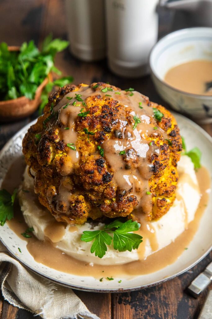 Whole Roasted Glazed Cauliflower